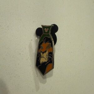 Disney Scar Tie Pin with Black and Orange